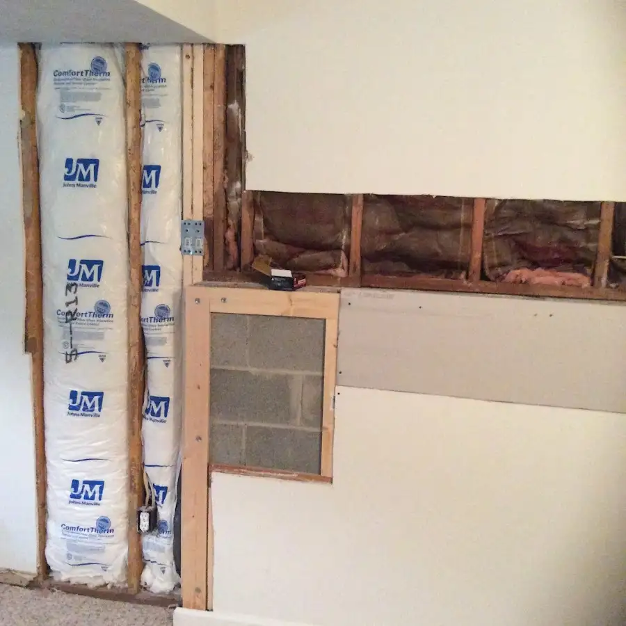Wall insulation replacement during Structural Drying in Williston